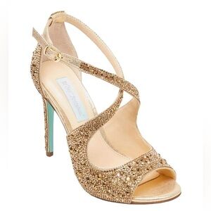Blue by Betsey Johnson Sage Rhinestone Heels Size 10